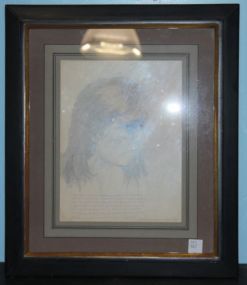 Signed and Dated 1833 Sketch of Indian 17