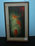 Painting of Birds signed Marjorie Nicoles 9