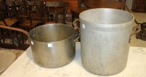 Two Large Fry Pots One pot with handle 14