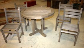 Wood Table and Four Chairs Vintage wood table 36