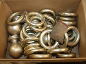 Box Lot of Drapery Rings and Finials