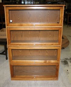 Four Section Oak Lawyers Bookcase 36 1/2