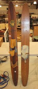 Pair of Wood Skis Alfredo Mendoro