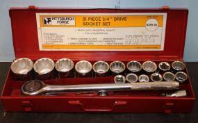Pittsburgh Forge and 21 Piece Socket Set Sockets 3/4