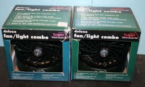 Two Texsport Deluxe Fan/ Light Combo