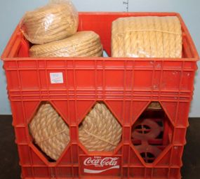 Plastic Coke Crate and Rope