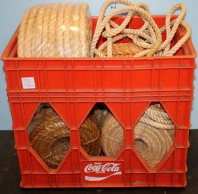Plastic Coke Crate and Rope