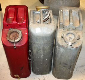 Three Metal Gas Cans