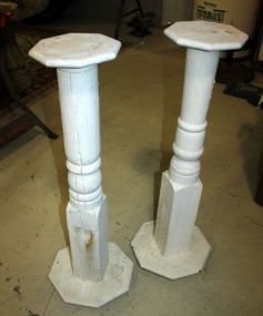 Pair of Wood Pedestals 37