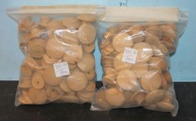 Two Bags of Wooden Knobs