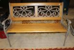 Iron and Oak Garden Bench 50