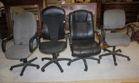 Four Swivel Office Chairs