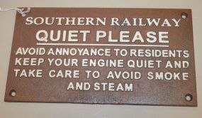 Reproduction Cast Iron Southern Railway Sign 10 1/2
