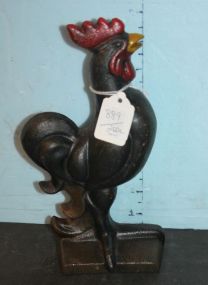 Reproduction Cast Iron Rooster Doorstop 9