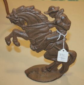 Reproduction Cast Iron Cowboy Doorstop 8