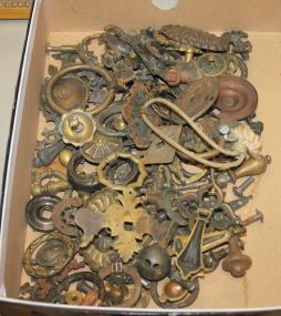 Box Lot of Assorted Pulls and Hardware