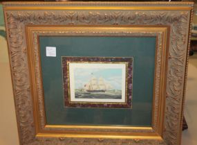 Sailboat in Matted Ornate Gold Frame 18