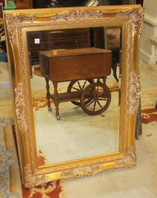 Beveled Mirror in Gold Frame 33 1/2