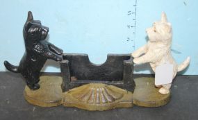 Reproduction Cast Iron Scottie Dog Card Holder 6