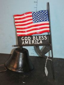 Reproduction Cast Iron God Bless America 14
