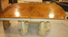 Stanley Furniture Company Double Pedestal Dining Table Table has one skirted leaf 16