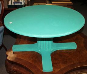 Teal Green Round Coffee table 36