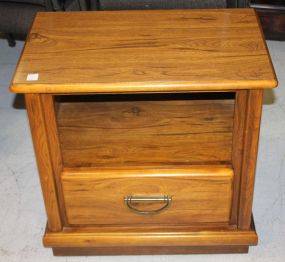 One Drawer Oak Nightstand Matches lot #128, 129, and 131
