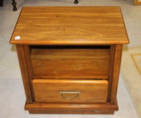 One Drawer Oak Nightstand Matches lot #128, 129, and 130