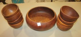 Set of Nine Wood Bowls One - 10