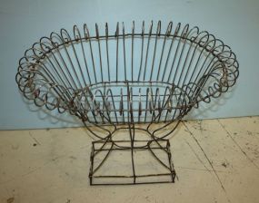 Oval Wrought Iron Planter 28