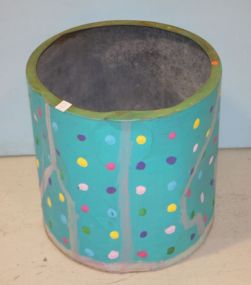 Large Painted Tin Flower Planter 17