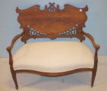 Satinwood Turn of the Century Settee Matches lot #177 and 193; 40