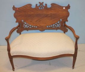 Satinwood Turn of the Century Settee Matches lot #177 and 193; 40