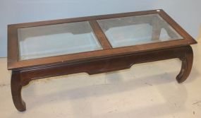 Glass Top Contemporary Coffee Table 23 1/2
