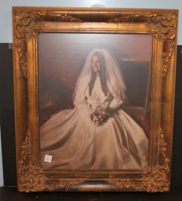 Nice Gold Frame Wedding picture; 22 1/2