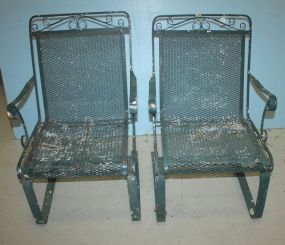 Two Iron Chairs 22 1/2
