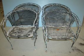 Four Iron Arm Chairs Matches lot #235 and 236; 27