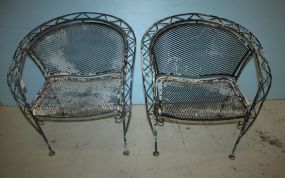 Two Iron Arm Chairs Matches lot #234 and 236