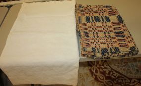 Antique Marseilles Spread and Early Coverlet