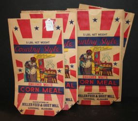 Ten Corn Meal Bags 5 lb. bags from old Alabama country store