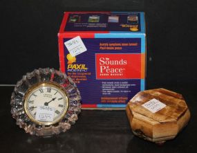 Zodiac Box, Crystal Legends Clock, Sounds of Peace Machine