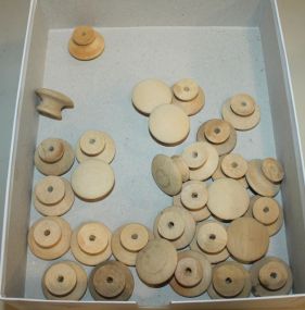 Box Lot of Wooden Knobs