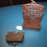 Two Reproduction Cast Iron Matchholders Winchester 3 1/2