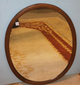 Oval Oak Mirror 24