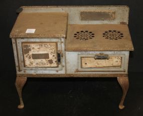 Toy Metal Stove Rusted; 14