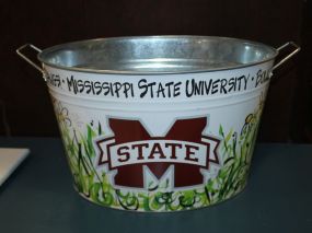MSU Galvanized Bucket 9 1/2