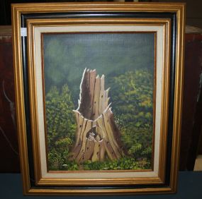 Oil on Board of Squirrel in Tree Artist signed B. Cawthorn; 21