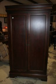Mahogany Double Door Entertainment Cabinet Has two drawers inside; 43