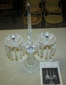 Signed Waterford Two Arm Candelabra 20