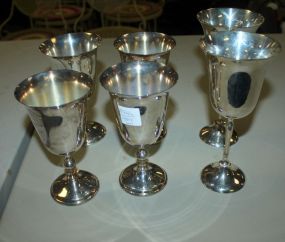 Six Silverplate Goblets Four goblets 6 1/2